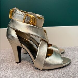 Donna Karan Metallic Gold Heels